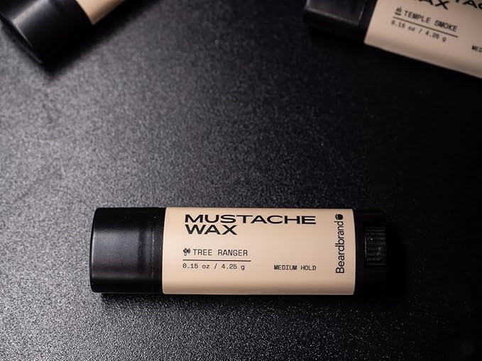 Beardbrand Mustache Wax - Flexible Medium Hold for Creating Natural-Looking Handlebar Mustache Styles - Tree Ranger - 0.15oz