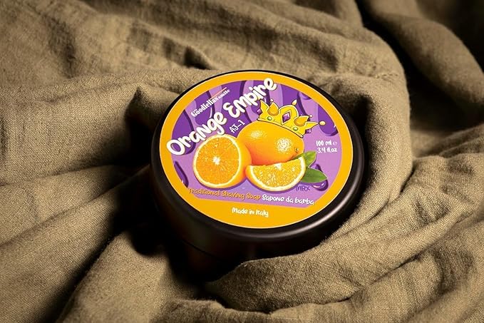 The Goodfellas' Smile, ORANGE EMPIRE (Orange & Citrus), Luxury Italian Shaving Soap, Formulated for Use with A Shaving Brush, Made in Italy
