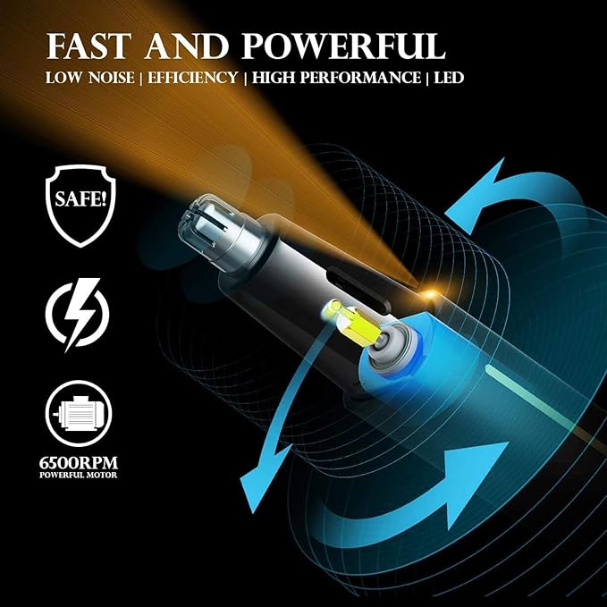 AREYZIN Nose Hair Trimmer for Men,2025 Professional 3 in 1 Painless Rechargeable Ear and Nose Trimmer,IPX7 Waterproof Eyebrow Facial Hair Trimmer Body Grooming Kit Dual Edge Blades
