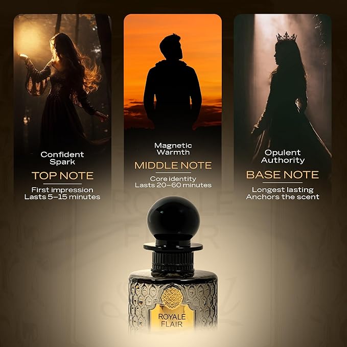 Sapil Royale Flair Eau de Parfum – Long Lasting Unisex Spicy Oud Perfume | Saffron, Amber & Oud Notes | Bold Luxurious Signature Fragrance | 3.4 oz / 100ml