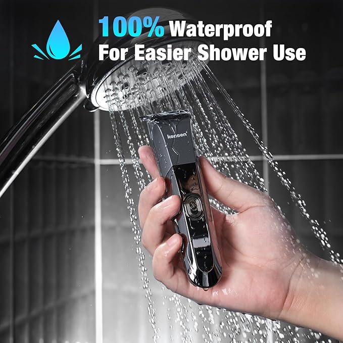 Body Hair Trimmer for Men,kensen Electric Groin & Pubic Hair Trimmer, Christmas Gift Rechargeable Ball Shaver Groomer, Mens Body Groomer Kit for Privates, Waterproof, Cordless for Wet/Dry Use