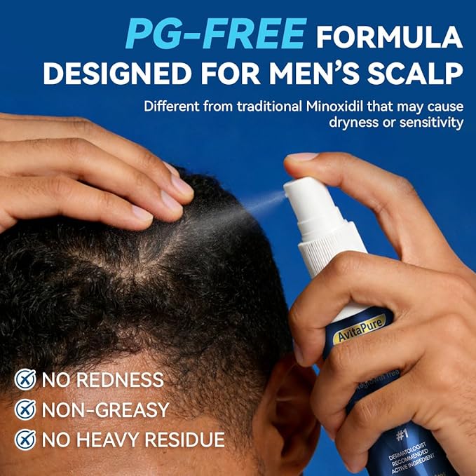5% Minoxidil for Men Hair Growth Spray, Extra Strength Hair Regrowth Treatment for Men to Combat Hair Loss and Thinning