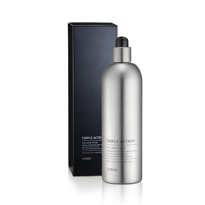 (One-Shot Fluid, 6.1fl oz - Men's Comprehensive Skincare, Travel Essentials. Moisturized, Revitalized Skin by LG Beauty. Aloe Vera, Niacinamide, Natural Extracts.