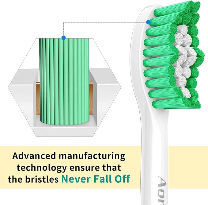 Aoremon Replacement Heads for Philips Sonicare e-Series HX7022/66 -fit Sonicare E Series Essence Xtreme Elite Advance and CleanCare Electric Toothbrush