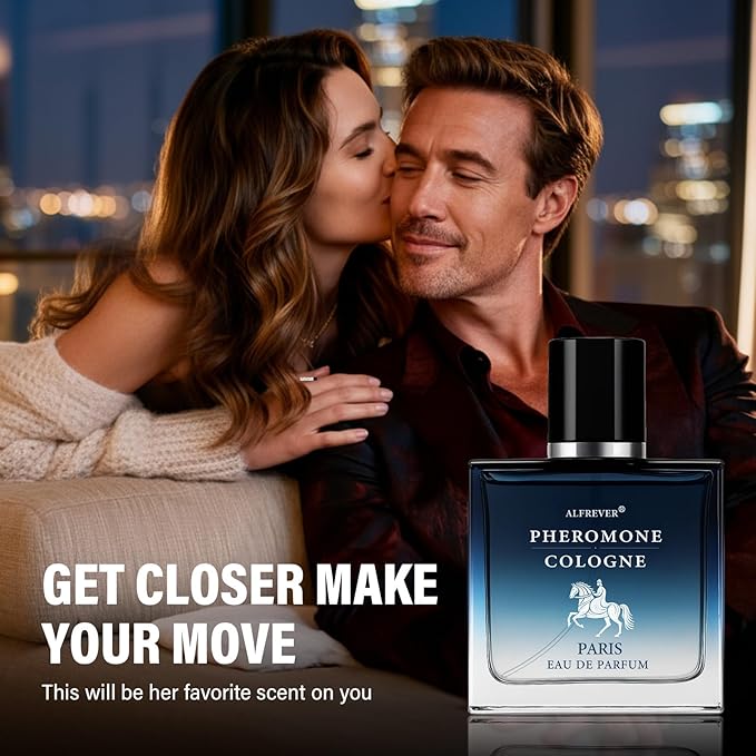 Pheromone Cologne for Men, Long Lasting Perfume for Men, Captivating Unique Aromatic to Enhance Image, Premium Perfume Oil for Day & Night Use