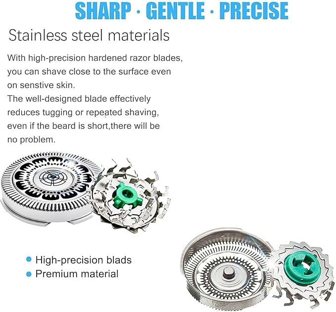 SH60 Replacement Shaver Heads Compatible with Philips Norelco Series 6000, Replacement Blades Compatible with Philips Electric Shaving Series 6000