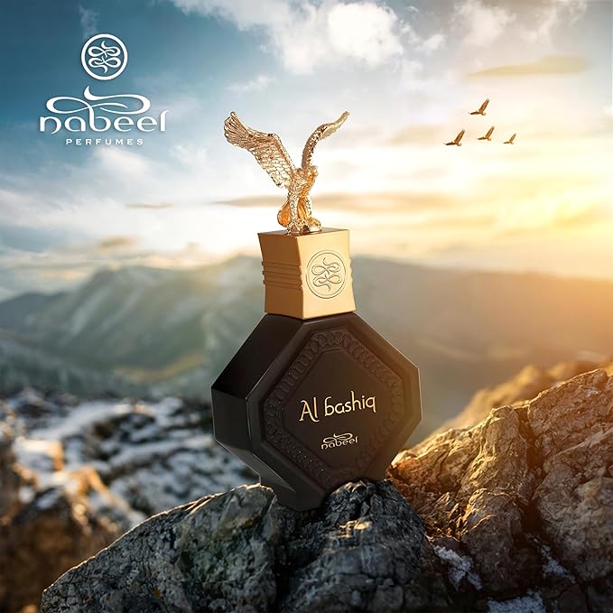 Nabeel Master Perfumer Collection - Al Bashiq - Cologne for Men and Women - Amber, Woody Fragrance with Apple, Saffron, Leather, and Incense - 3.3 oz