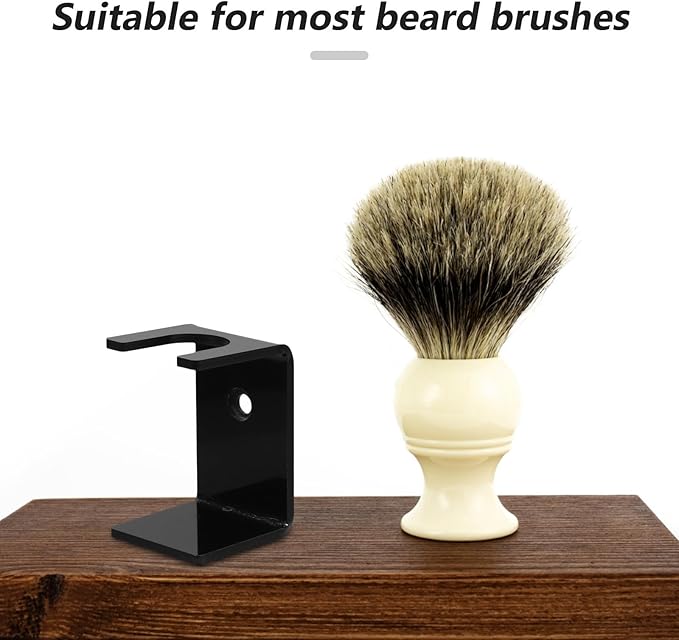 Shaving Brush Stand and Razor Brush Organizer Black Bathroom Shaver Holder Display Stand for Men’s Shaving Accessories