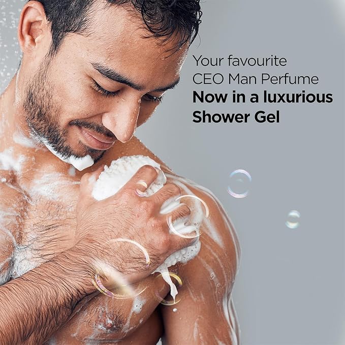 Bella Vita Luxury CEO MAN Body Wash Refreshing Shower Gel for Deep Cleansing, Hydrating & Moisturising Skin with Aloe Vera & Charcoal Powder 500 Ml