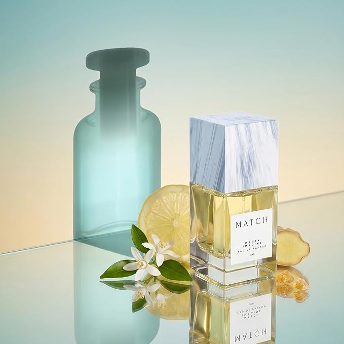 Match Imagine Eau de Parfum – Citrus Amber Woody Fragrance with Bergamot, Ginger & Frankincense – Long-Lasting Unisex Luxury Perfume 50ml / 1.7 fl oz