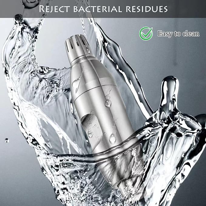 Nose Hair Trimmer for Manual, Battery-Free, Stainless, Waterproof, Painless