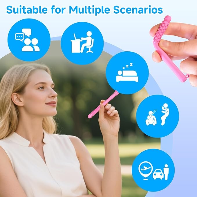 6PCS Chewable Breather with Pure Lock Flavor, Portable Chewable Breather Stick for Fresh Breath, On-The-Go Aromatherapy for Fresh Breath, Mental Focus And Natural Energy
