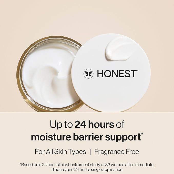 Honest Beauty Mini Hydrogel Cream with Hyaluronic Acid, Lightweight Moisturizing Water Gentle for Sensitive Skin, Fragrance-Free, Vegan, Travel Size, .57 fl oz