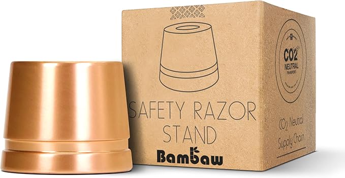 Bambaw Rose Gold Safety Razor Stand | Razor Holder Shave Stand | Shaver Holder Stand does not fit all Safety Razors | Double Edge Razor Stand