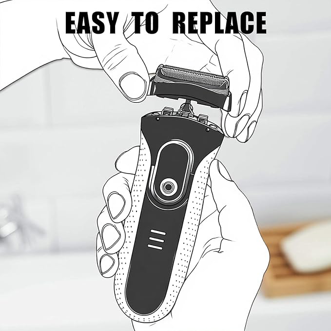 32B Shaver Head for Braun Series 3, Replacement Foil & Cutter Cassette Suitable for Braun Foil Shaver 3000s 3010s 3020s 3030s 3040s 3050cc 3070cc 3080s 3090cc 320 330 340 350cc [2 Pack]