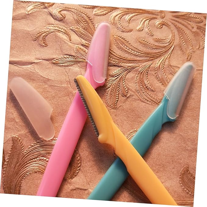 NOLITOY 24pcs Facial Hair Trimmer Eyebrow Razor Shaver Professional Styling Tool Compact for Travel Random Color