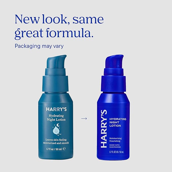 Harry's Hydrating Night Lotion, Night Moisturizer for Face, Lightweight 1.7 Fl Oz, 2 Pack