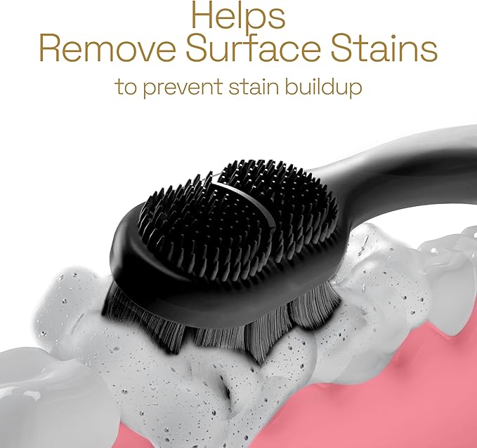 Colgate Total Active Prevention Soft Bristle Whitening Toothbrushes, Soft Toothbrush with Charcoal Infused Bristles, Helps Whiten and Reaches Deeper Along The Gumline and Between Teeth, Black, 2 Pack