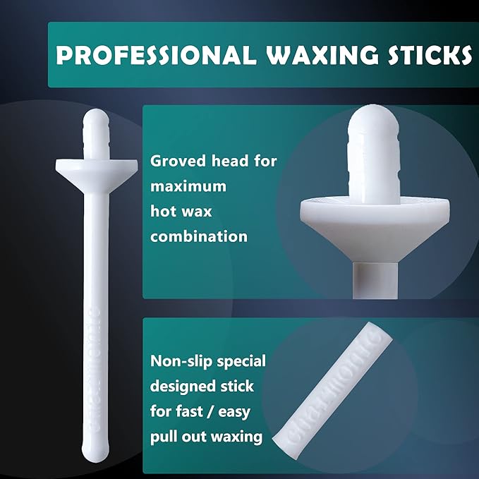 Charmonic 200 Pcs Wax Sticks, Nose Wax Kit Accessories, Waxing Sticks for Nostril Nasal Cleaning, Ear Face Eyebrows Hair Removal for Men Women