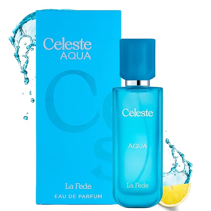 Khadlaj La Fede Celeste Aqua Eau de Parfum Spray for Unisex, 3.4 Ounce / 100ml