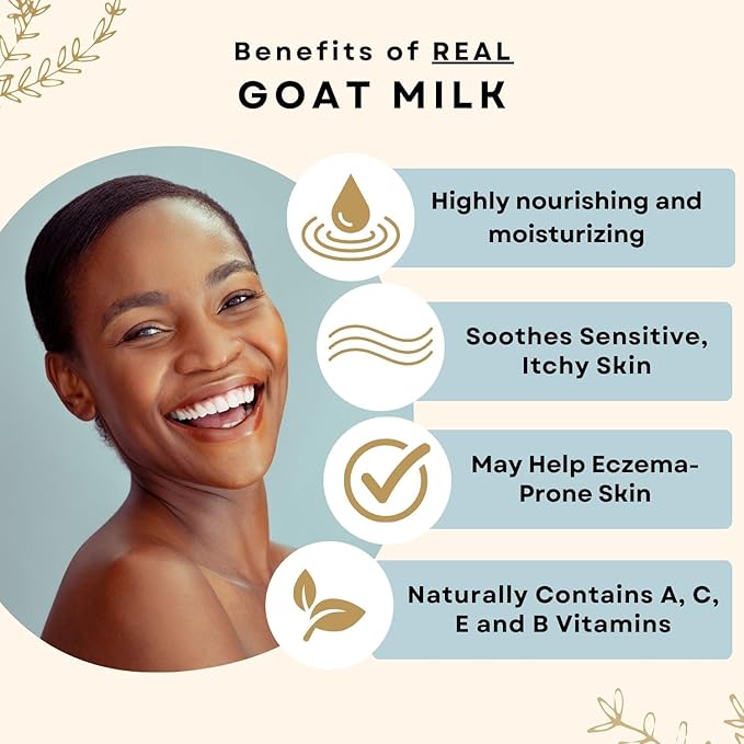 Goat Milk Lotion, Fragrance-Free - Natural Facial Moisturizer for Women & Men w/Aloe - Hydrating Face Moisturizer for Dry Skin, Day & Night - Unscented Goat Milk Face Cream - 2oz Tube