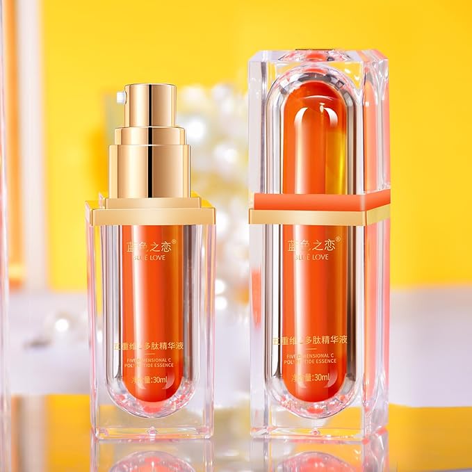BLUE LOVE Five Vitamin C Face Essence for Women & Men- Nourishing Facial Moisturizer, Hydrating Serum for Radiant Skin Care