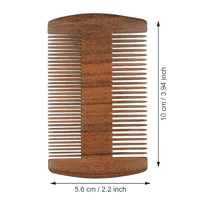 3 Pieces Beard Comb for Men Natural Sandalwood Wooden Mustaches Combs