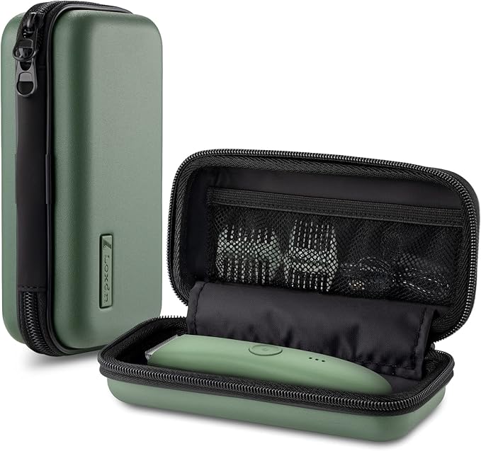 EVA Hard Case for Meridian/MANSPOT Shaver Groin & Body Hair Trimmer - Men's Grooming Organizer Storage Bag for Electric Razor and Accessories - Case Only (Green)