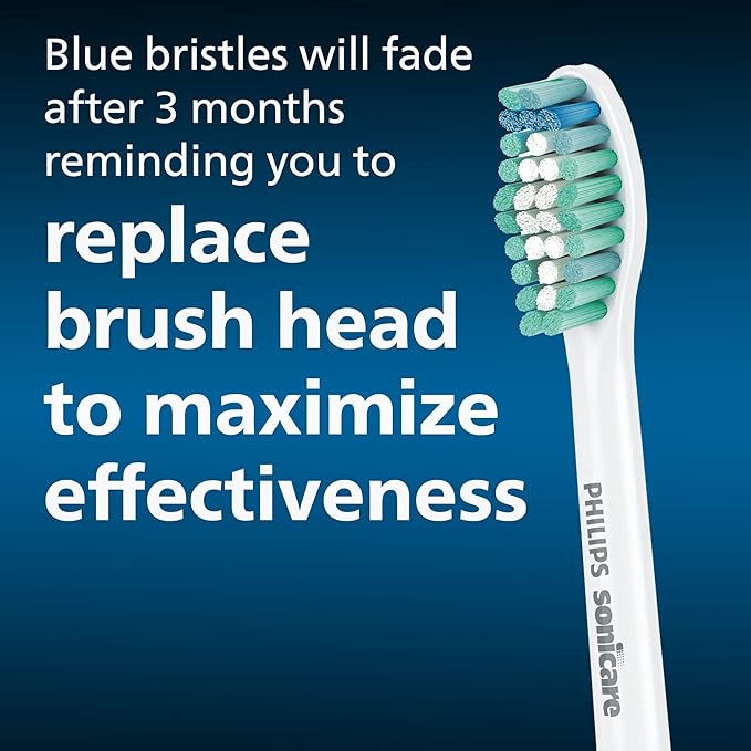 Philips Sonicare Genuine E-Series Replacement Toothbrush Heads, 3 Brush Heads, White, HX7023/64