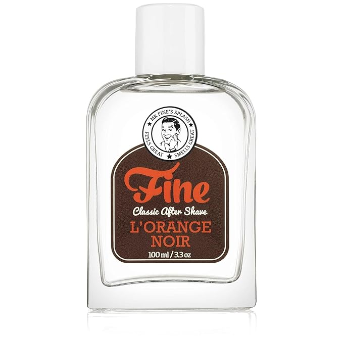 Fine Men's Aftershave - L'Orange Noir Fragrance, Soothing & Toning Post Shave Balm, Calms Razor Burn, Classic Barbershop Feel, Alcohol-Based Formula, Gentle for All Skin Types, 100ml