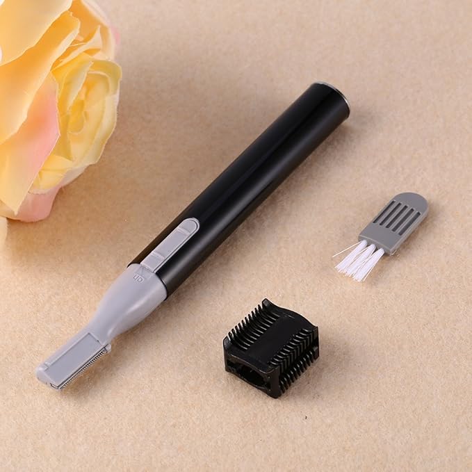 Electric Eyebrow Trimmer for Women 2 in 1 Facial Hair Remover with LED Light Painless Face Shaver Cordless Portable Rechargeable for Eyebrows Lip Chin