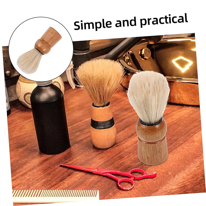 Portable Retro Beard Brush Natural Boar Bristles Travel-friendly Grooming Tool for Men for Daily Use Compact for Shaving Foam Application