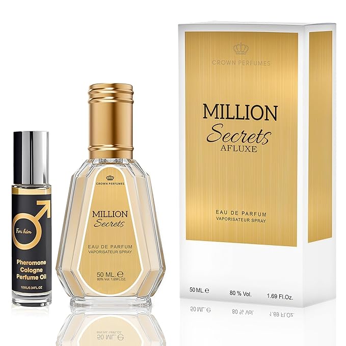 Million Secrets Men's Cologne Eau de Parfum 1.7 Fl. Oz (50ml), Fresh Natural Spicy Woody Notes, Modern Masculine Fragrance