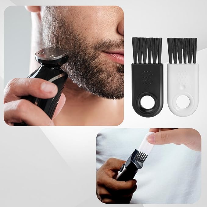10 Pcs Razor Cleaning Brush Nylon Brush for Cleaning Electric Shaver Cleaning Brush Hair Remover Razor Cleaner Black Nylon Hair Brush Set for Electric Hair Clippers Household Cleaning