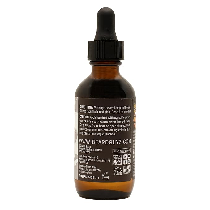 Beard Guyz Beard Oil – Lightweight Beard Moisturizer & Conditioner – Softens Facial Hair, Hydrates Skin Under Beard, Reduces Itch & Frizz – Men’s Grooming Oil, 1.5 oz