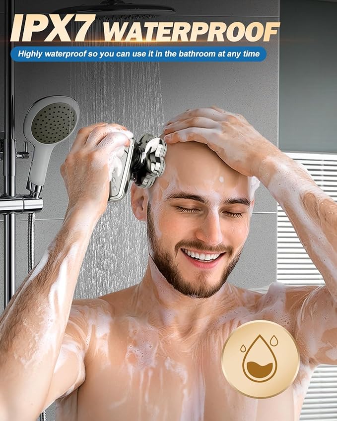 Head Shavers for Bald Men, Electric Detachable Head Shaver for Male, Waterproof Wet Dry Body Bald Head Shaver, Rechargable Rotary Shavers/Razor for Husband Father Gifts Stocking Stuffers