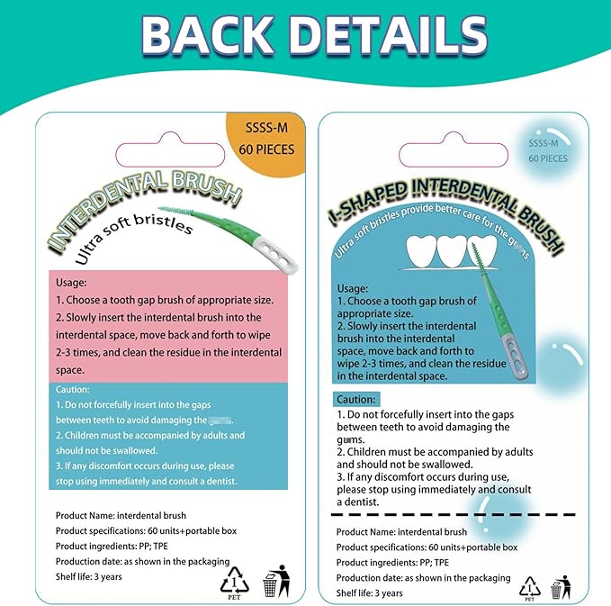 Dental Floss Picks Comfort Soft,Disposable Interdental Brushes for Teeth Cleaning Tools,Easy to Use Dental Picks with Convenient Carry Case