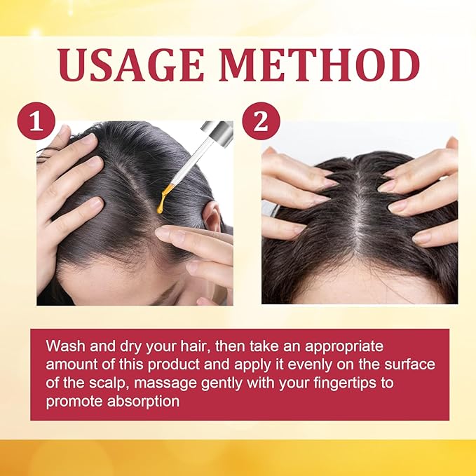 30ml Hair Growth Serum for Women & Men – Natural Plant-Based Formula with Ginseng & Ginger Oil to Reduce Hair Loss, Thicken Hair, and Stimulate New Growth
