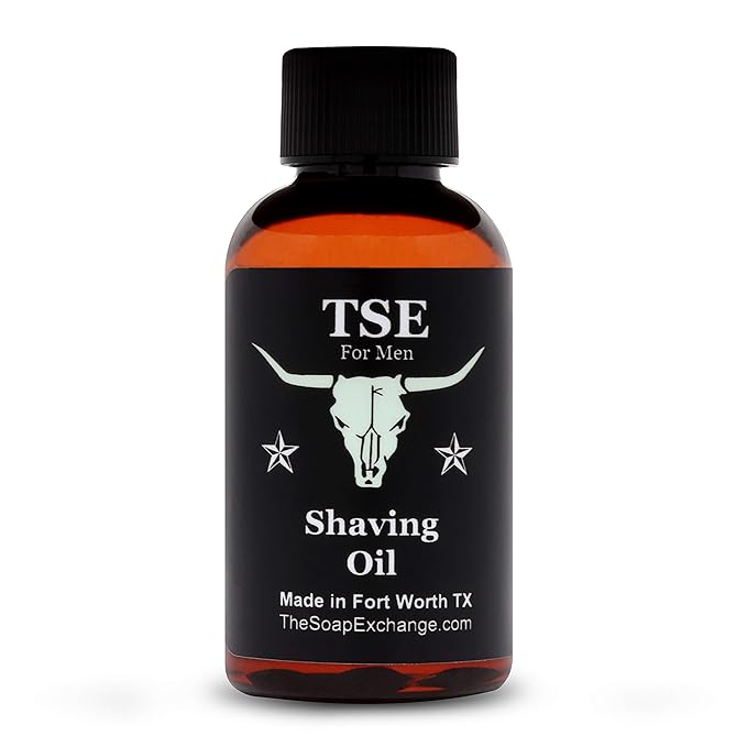 TSE for Men Pre-Shave Oil - Unscented Fragrance Free - Hand Crafted 2 fl oz / 60 ml Ultra Glide, Premium Lubricating, Natural Ingredients, For Face or Head, Made in the USA.