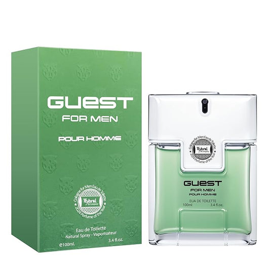 Hybrid & Company Guest For Men Pour Homme Eau De Toilette Vaporisateur Natural Spray 3.4 Fl Oz