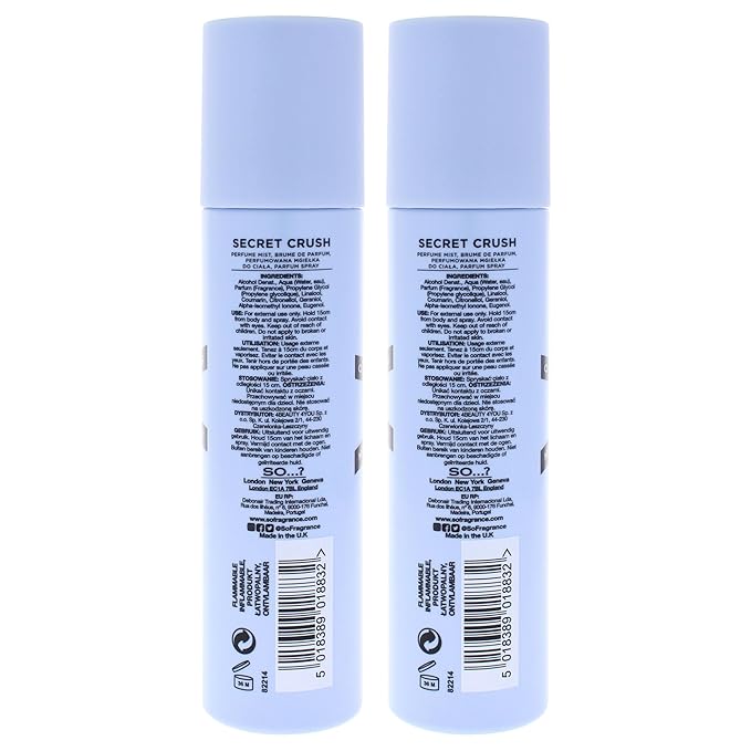 Secret Crush Perfume Mist by So…? for Women - 4.7 oz Mist - Pack of 2