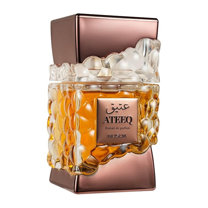 Nusuk Ateeq Perfume for Men - 100ml | Long Lasting Extrait De Parfum | Citrus, Spice & Woody Notes | Bold Masculine Luxury Fragrance