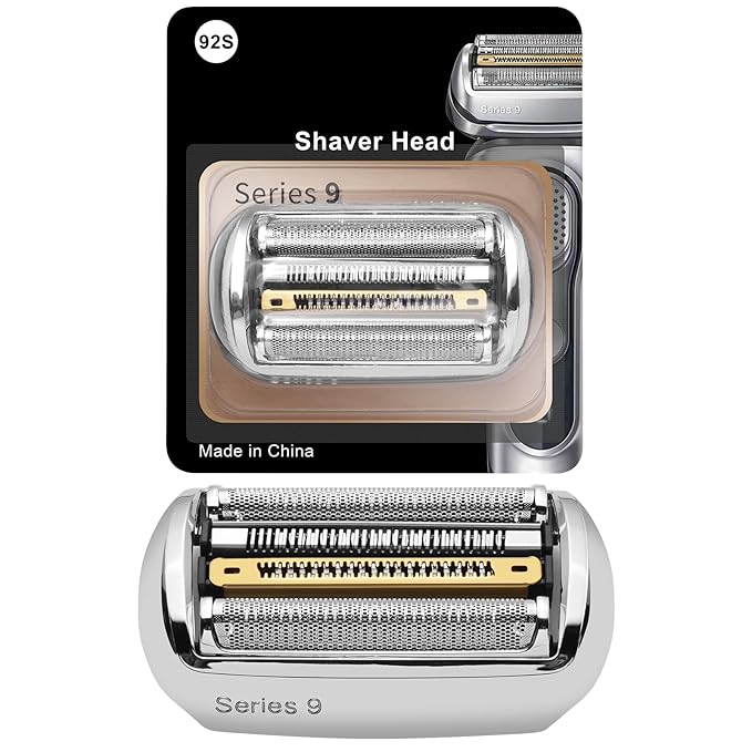 92S Replacement Shaver Head Compatible with Braun 9 Series Foil Shaver 9477cc,9330s,9465cc,9460cc,9419s,9390cc,9385cc