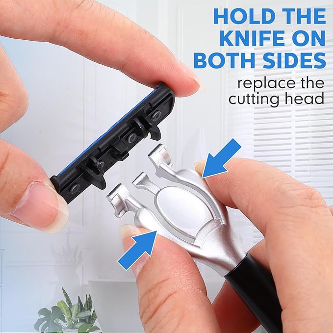 74 Pcs Disposable Men's Razors Set 6-blade Shaving for Men Sensitive Skin Refillable Razor Kit for a Comfortable Shave, 2 Handles and 72 Cartridges