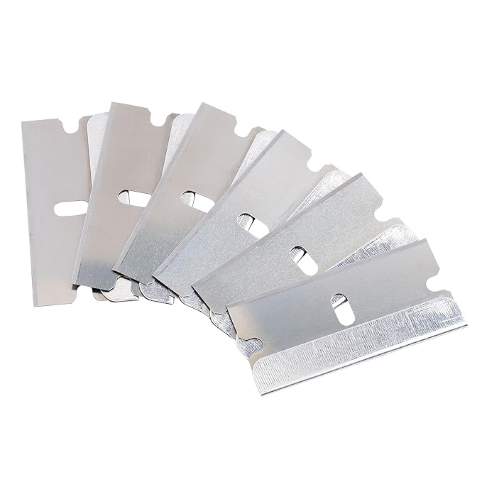 Bates Single Edge Razor Blades, 100 Pack, Silver, Straight Edge, Scraper Blades
