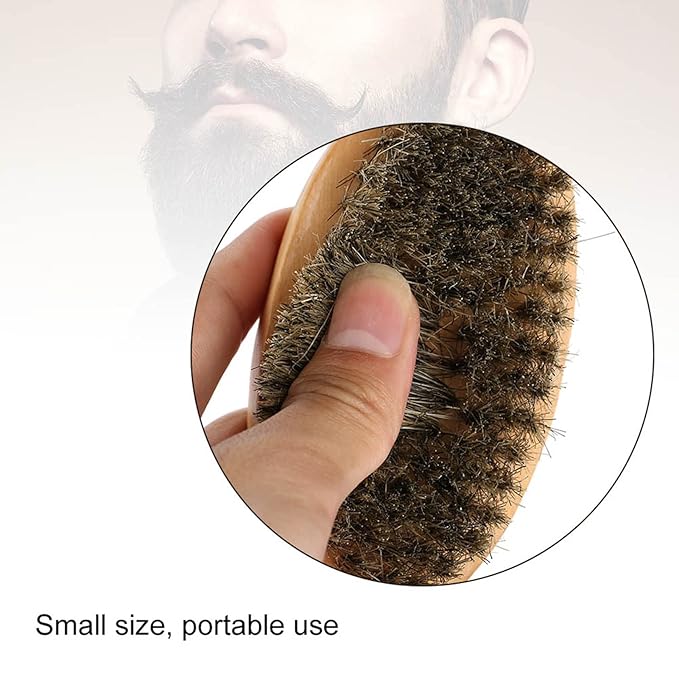 Beard Comb and Beard Brush Set for Men,Beardmustache Combs Boar Brush Shaving Cleaning Grooming Kit for Grooming Mustaches Facial Hair
