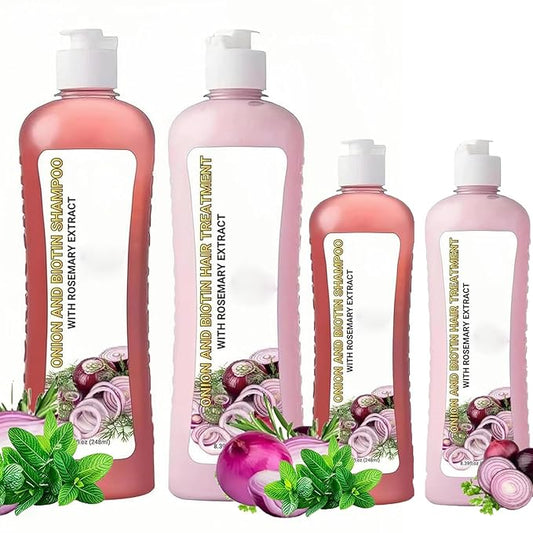 Onion Biotin and Rosemary Shampoo, Soft Hair & Shine for Hair Growth, Hair Loss and Thinning Hair (2 Set)