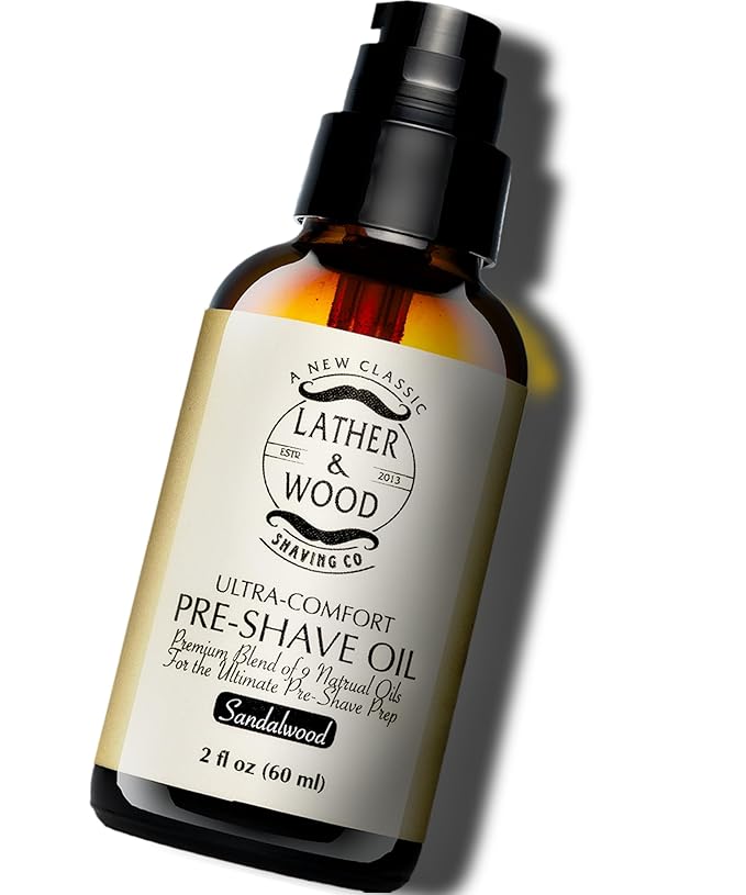 Best Pre-Shave Oil, Sandalwood, Premium Shaving Oil for Effortless Smooth Irritation-free Shave. 2 Oz …