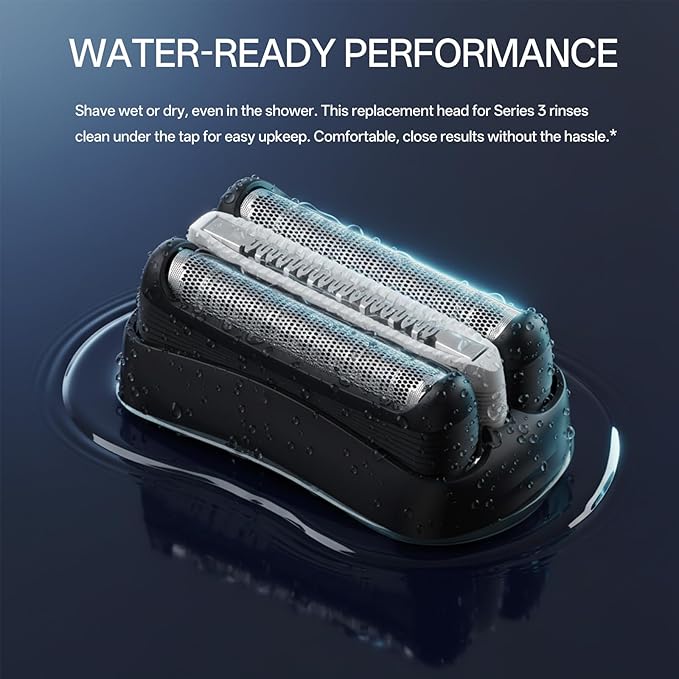 2-Pack 32B 21B Shaver Replacement Head for S3 Foil & Cutter Razor, Accessories for Braun Series 3 S3 3040s 3010s 310s 3000s 3050cc 3080s 390cc