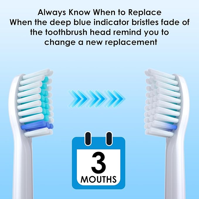 Replacement Toothbrush Heads for Philips Sonicare,Professional Electric Toothbrush Brush Heads Compatible with Sonicare HealthyWhite FlexCare 4100 5100 6100 and Other Click-on Handles